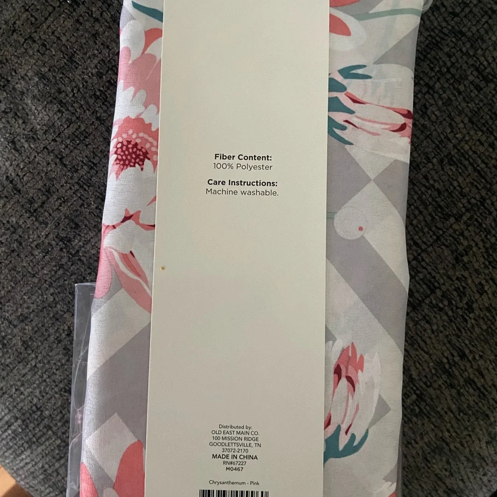 Comfort Bay Pink and Gray Shower Curtain Set